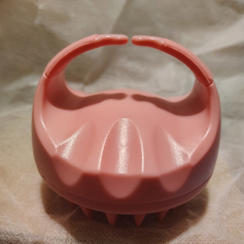 Pink scalp massager